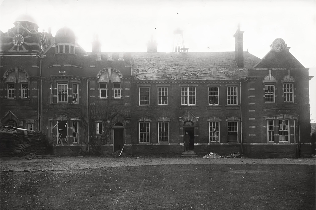 HQ Bomb damage 001