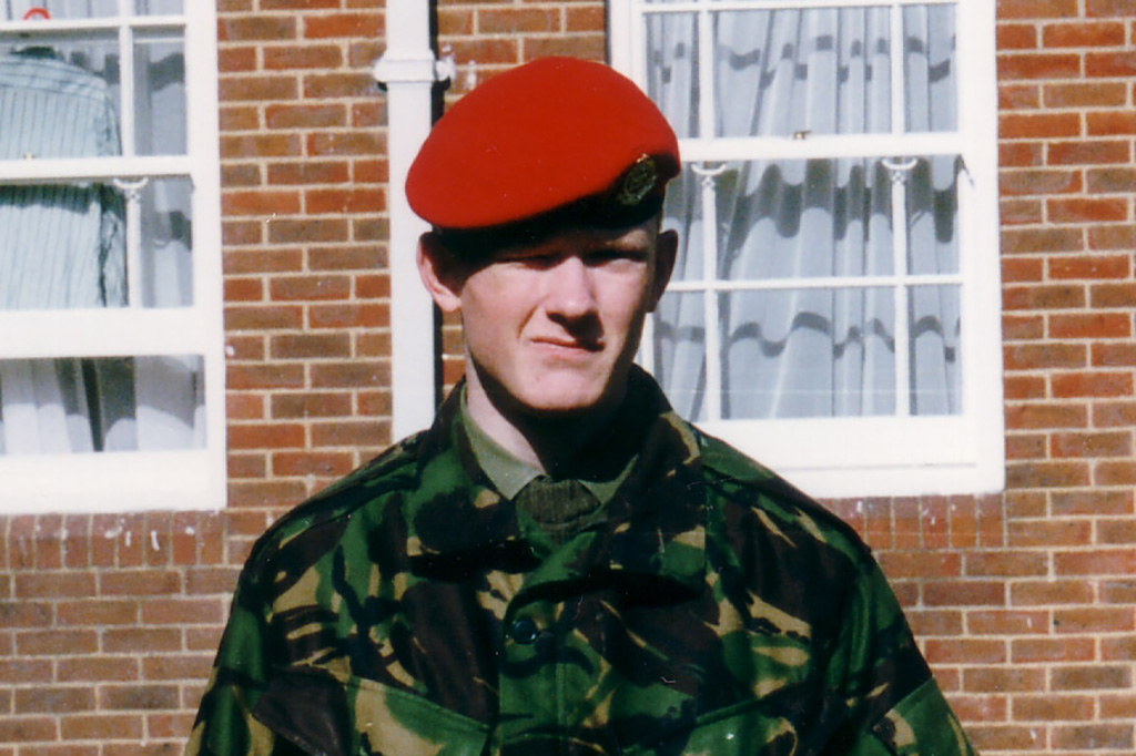 Sean in his army uniform