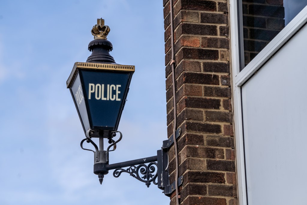 Old fashioned police lamp