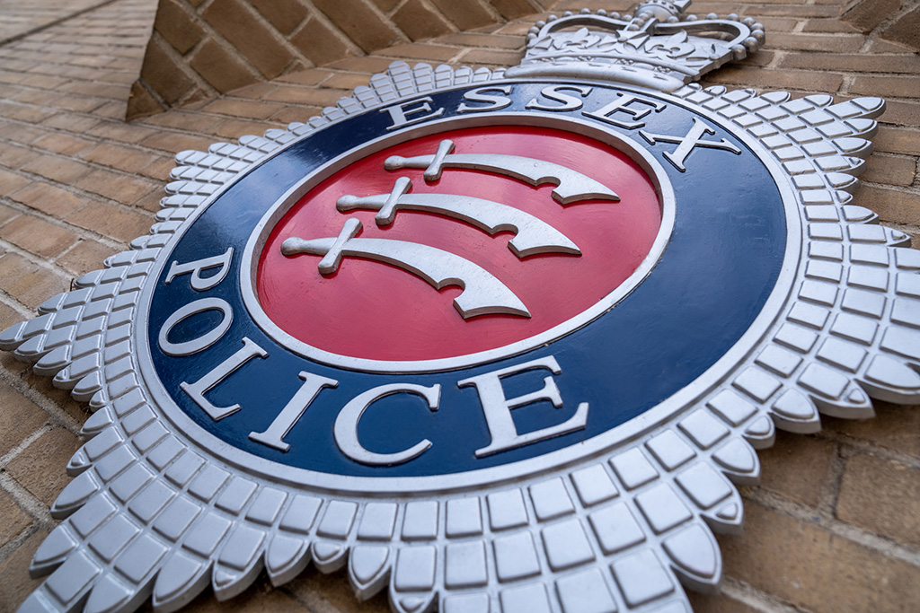 Essex Police badge on wall