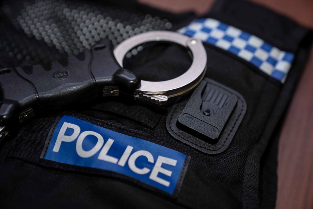 police badge and handcuffs