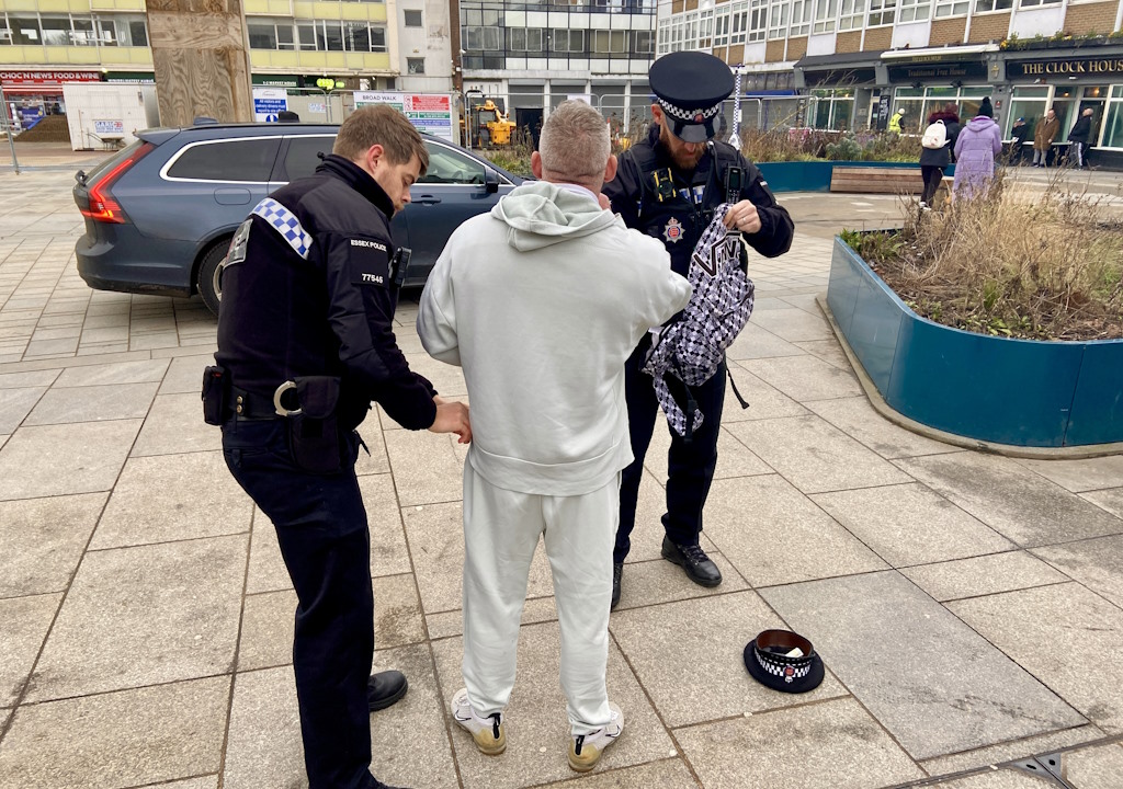 A man is arrested in Harlow.