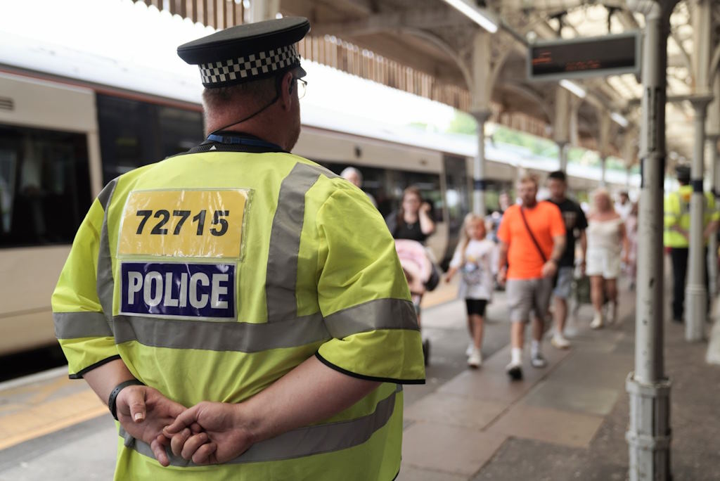 Officers on platform 2