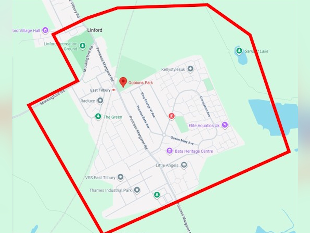 Tilbury map