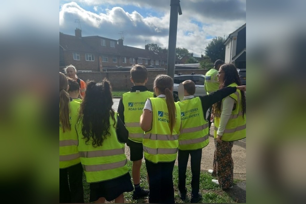 Pupils taking part in School SpeedWatch