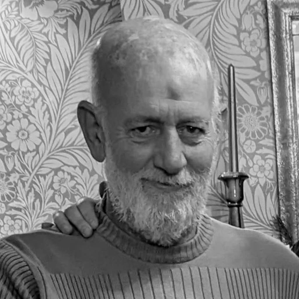 Tribute image shows bearded man