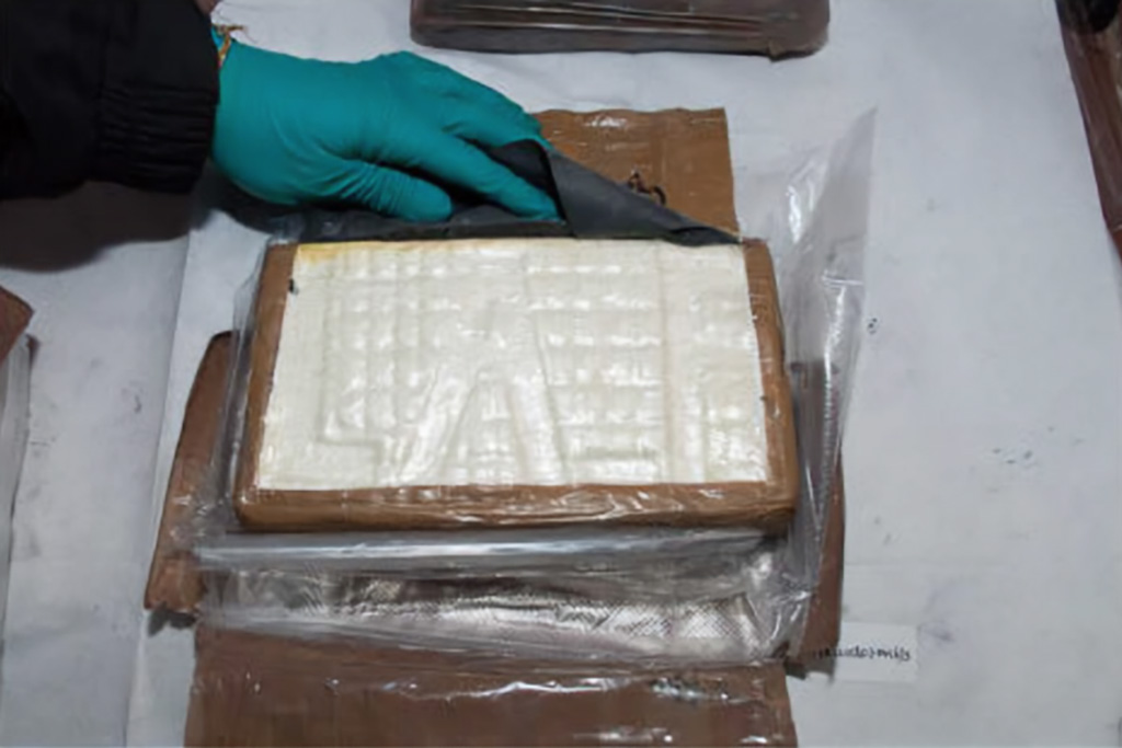 Cocaine seized from Cook's van