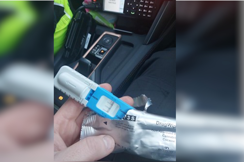 Drug swipe test result