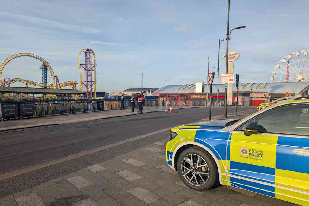 side of police car in Southend