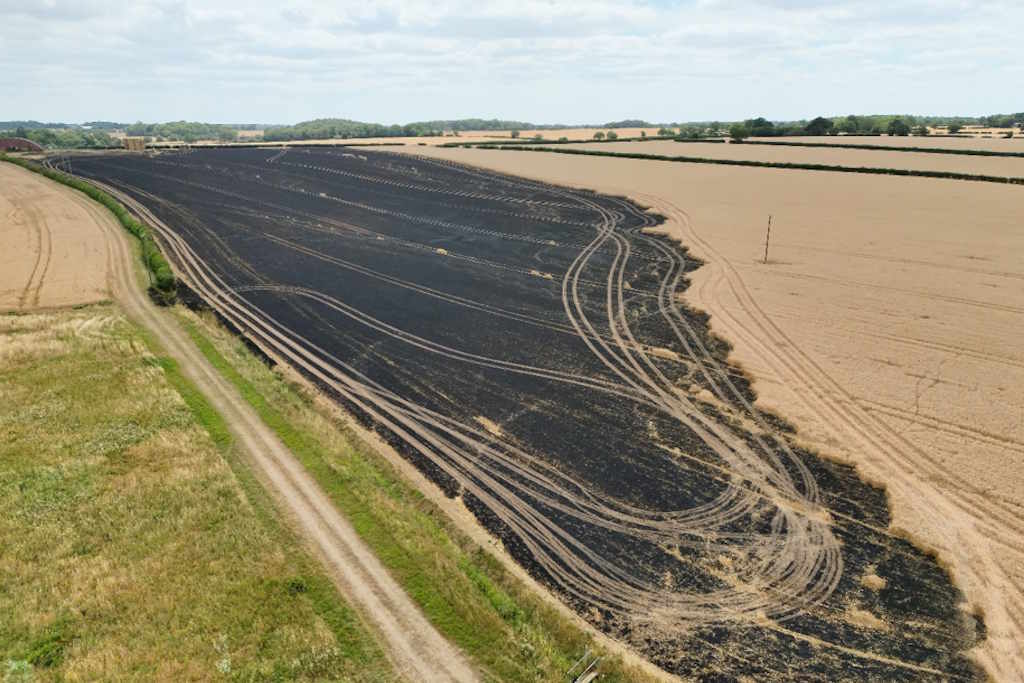 An image showing the scale of the damage 