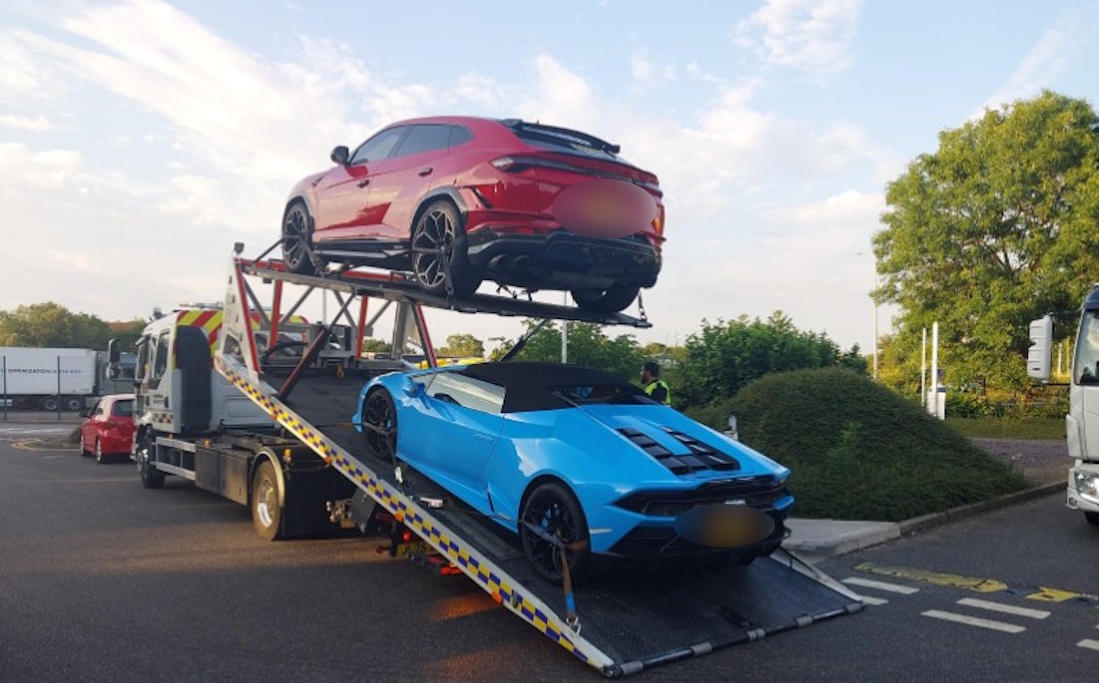 Supercars seized after dangerous driving on the M11 | Essex Police