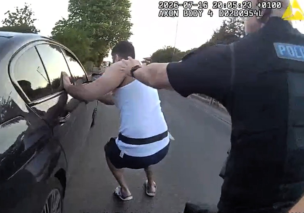A man attempts to run from officers in Brentwood.