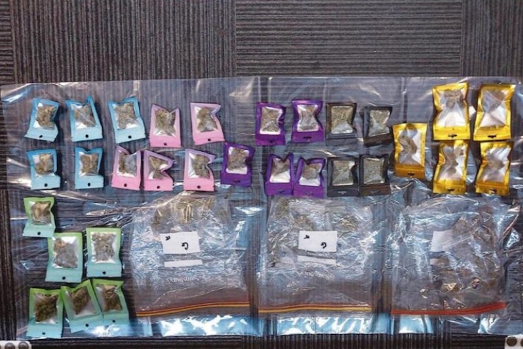 Drugs in bags seized by police