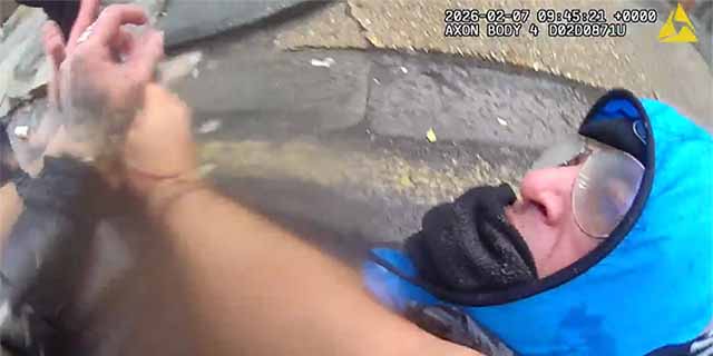 Body Worn Video image of Kieran Mansfield being arrested