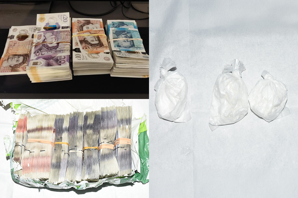 Thousands of pounds of cash  seized